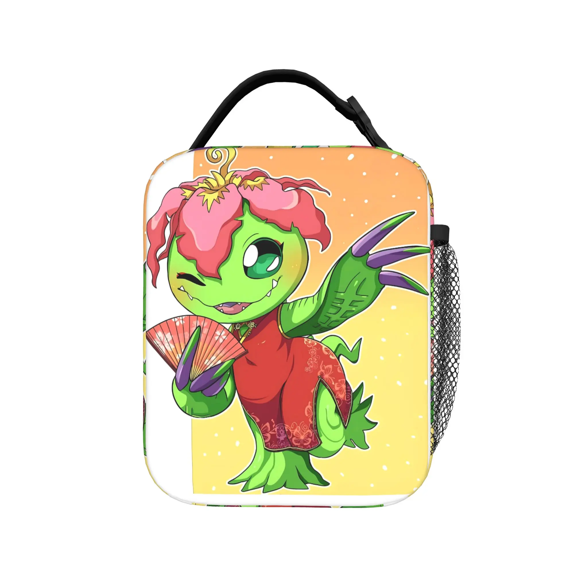 Anime Digimon Adventure Palmon  (1) Lunch Bag For Child  Office Print Lunch Box Kawaii Waterproof Tote Food Bags