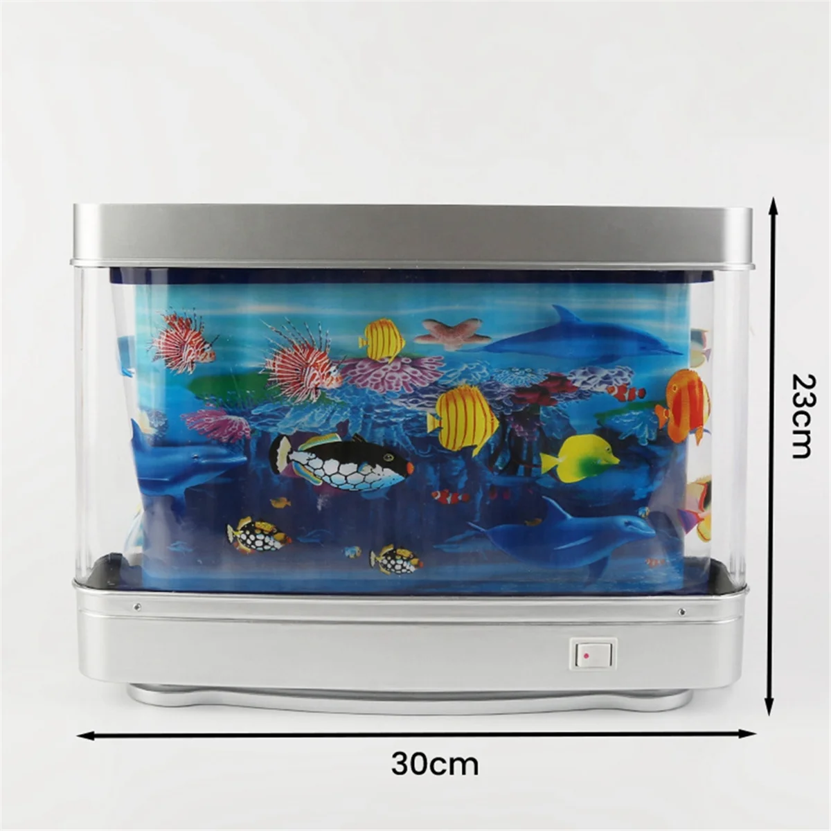 Artificial Tropical Fish Tank Lamp Aquarium Night Light Virtual Ocean Dynamic LED Table Lamp Room Decoration Gift EUplug