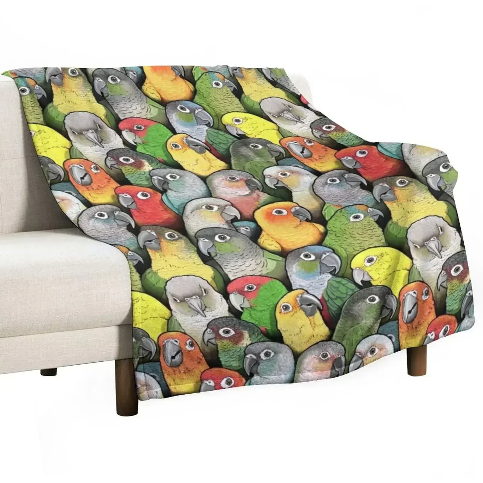 

Colour of Conures Throw Blanket Soft Plush Blanket as Housewarming Gift
