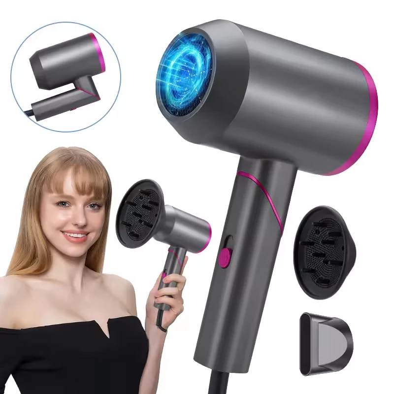 

Wholesale Foldable Professional Strong Wind Super Sonic 1200W Negative Ion Blow Hair Dryer Fast Dry Hair Dryer With Diffuser