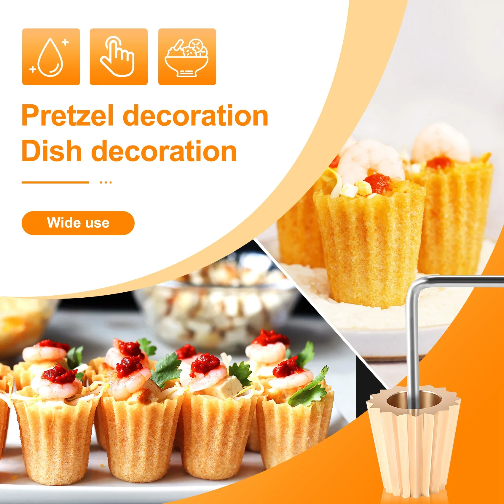 WFF Malaysian Pie Tee Maker Nyonya Top Hats Mold for Baking Egg Tart Mould Reusable Fried Snack Tool Kitchen Bakeware Gadget
