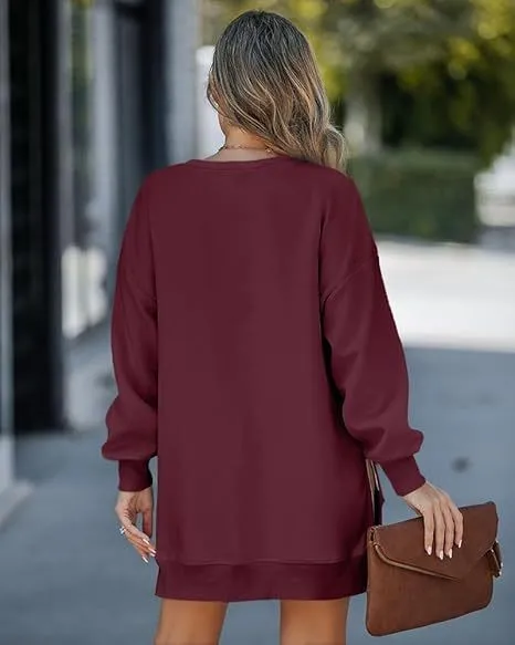 Style Pullover Hoodie Regular Fit Commute Style with Round Neck Asymmetrical No Hood Standard Length Single Women Sweatshirt