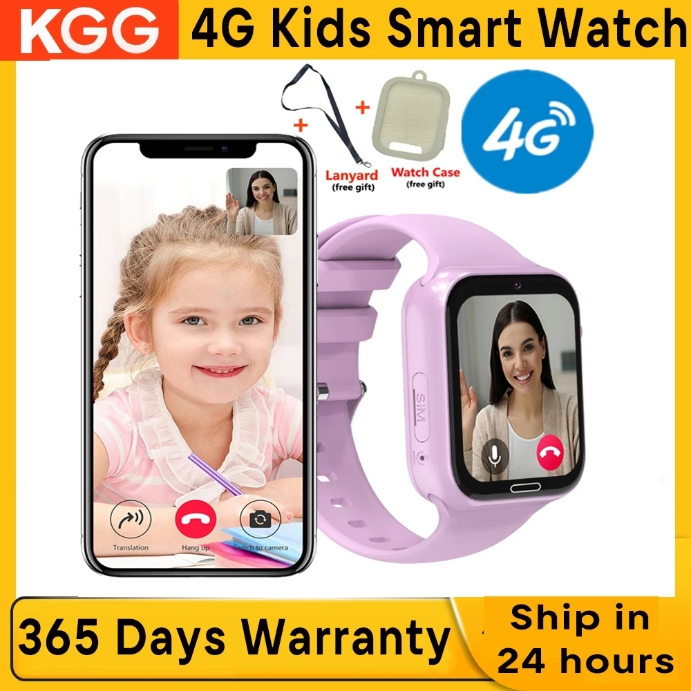 NEW Kids 4G Smart Watch Sim Card Games Video Call Camera SOS Waterproof Location WiFi LBS Tracker Call Back Children Smart Watch