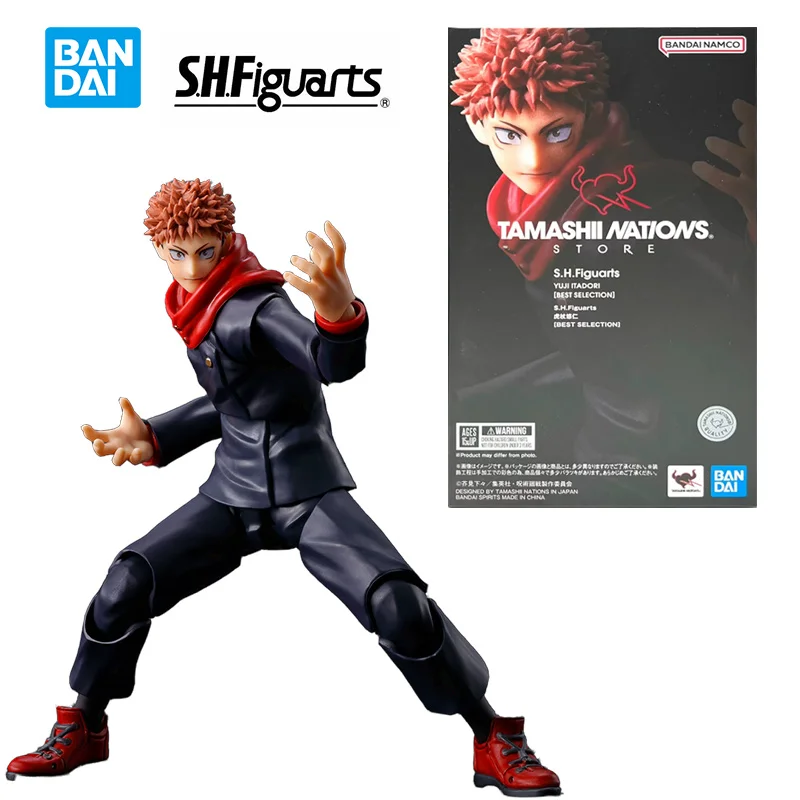 Bandai S.H.Figuarts Yuji Itadori Best Selection Jujutsu Kaisen 16Cm Anime Original Action Figure Model Toy Gift Collection