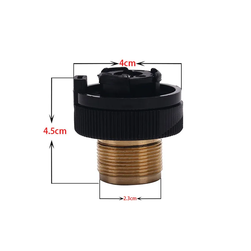 Imagem -05 - Canister Gás Convertor Shifter Adaptador de Recarga Cilindros de Fogão Cabeça de Cartucho de Gás Conversão Adaptador de Cobre 1pc