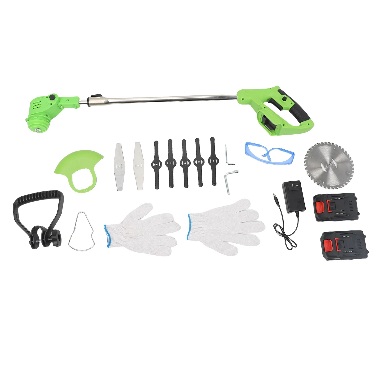 Clearance Deal Cordless String Trimmer Brushless Electric Grass Cutter with Telescopic Handle 7500mAh Battery Charger for Garden