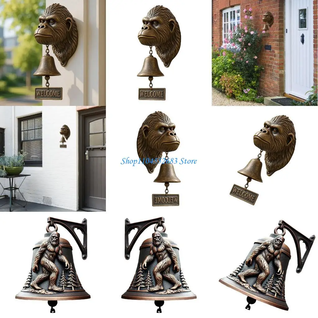 

Y6GD Gorillas Metal Welcome Doorbell For Outdoor Indoor Use Easy Installation