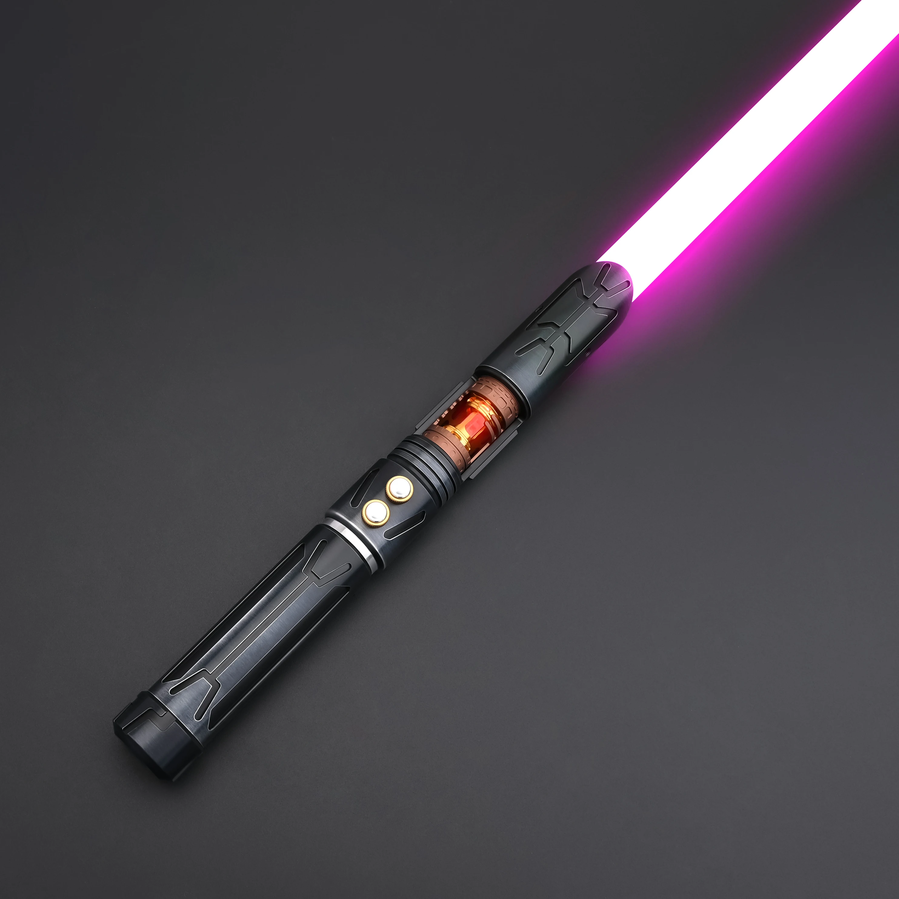 Spada Laser TXQSABER Dark Hunter con Effetto Smooth Swing, Blaster FOC, Impugnatura in Metallo, Spada Laser Robusta per Duelli, Giocattolo per Cosplay Adulti