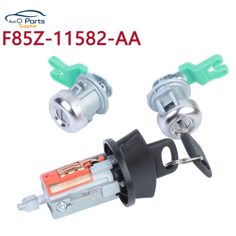Cilindro de cerradura de puerta para Ford Mazda Mercury Lincoln, cilindro de barril con 2 llaves, nuevo, F85Z-11582-AA, F85Z11582AA