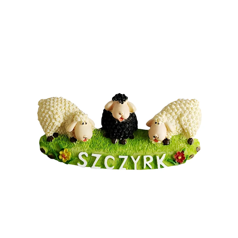 Poland Shcherk Sheep Hand-painted 3D Fridge Magnets Polish Tourism Souvenirs Refrigerator Magnetic Sticker Home Decortion