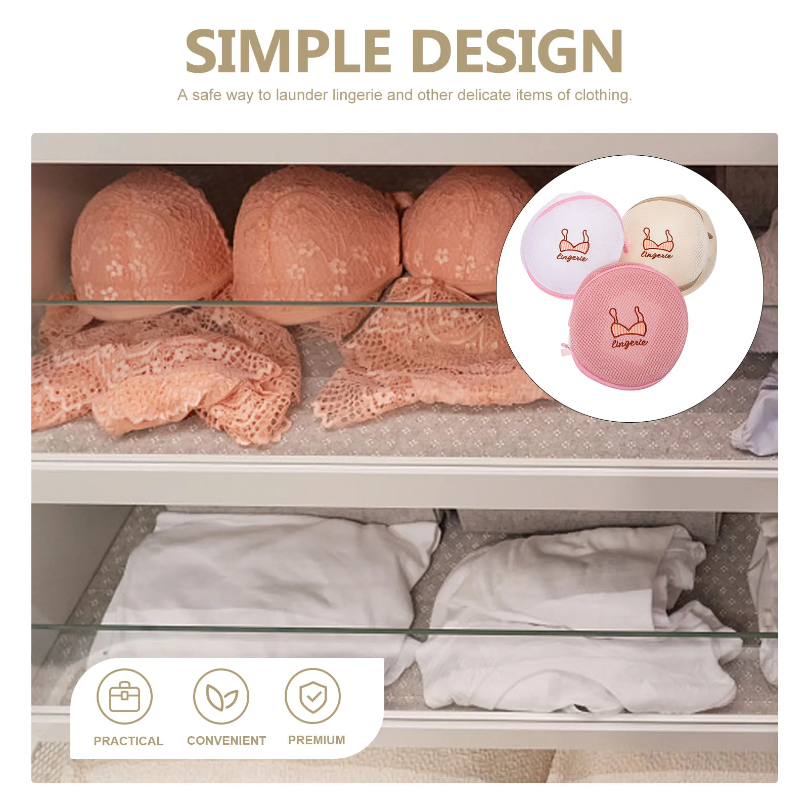 

3pcs Mesh Laundry Bags for Bras Washing Delicate Clothes Protector Heavy Duty Washing Net Bag Lingerie Organizer Travel Storage