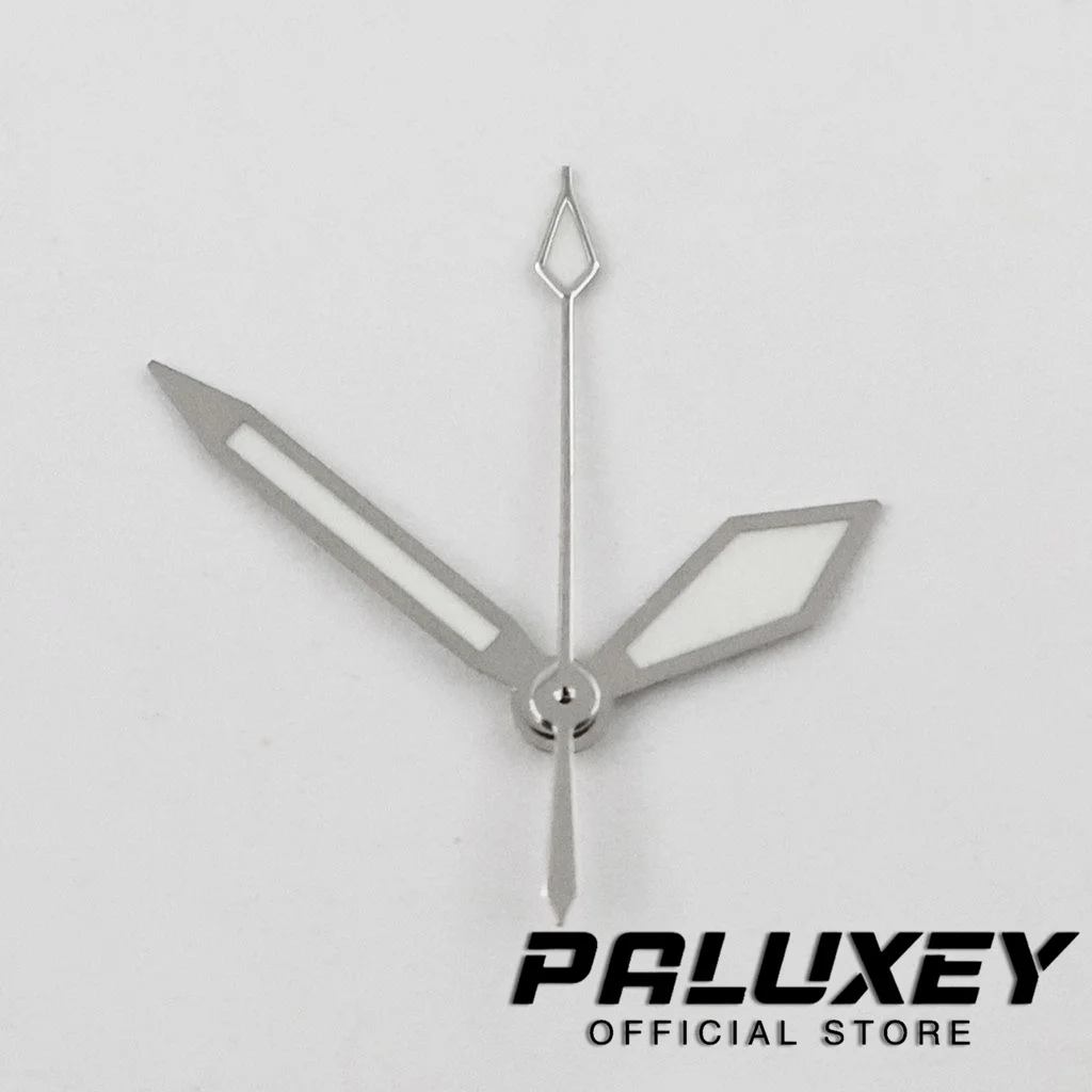 Agujas de relojes NH35 plateadas de alta calidad para relojes NH34 NH35/NH36/4R/7S, punteros, manecillas de reloj C3 verde luminoso