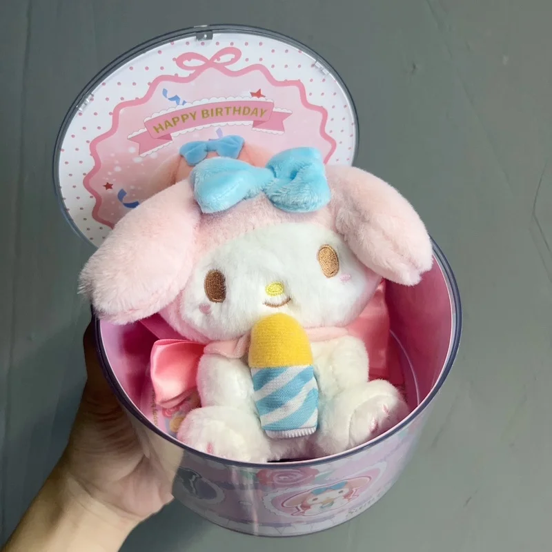 Sanrio Birthday Wishes Plush Blind Box Kulomi Melody Cinnamon Big Ears Pacha Dog Trendy Play Ornaments Girls And Gift