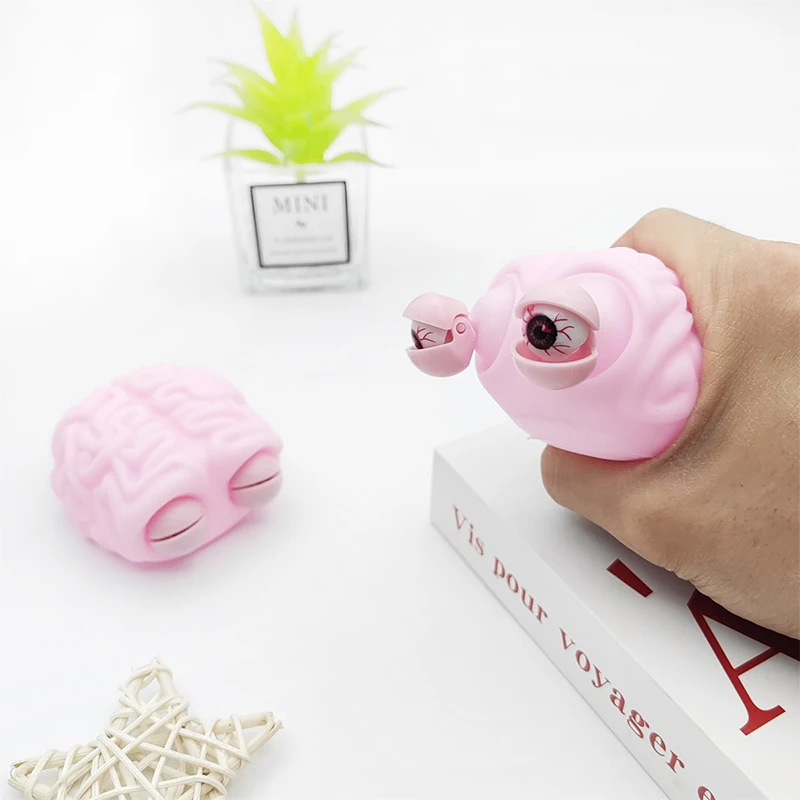 Anti Stress Flippy Brain Squishy Eye Popping Squeeze Fidget Toy Cool Stuff Kids ADHD Autism Anxiety Relief Toy For Kids Adult