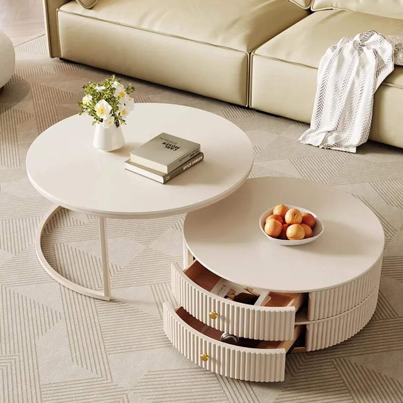 Minimalist Storage Coffee Tables Design Mobile Funky Floor White Coffee Tables Makeup Mesas De Centro Para Sala Furniture Sets