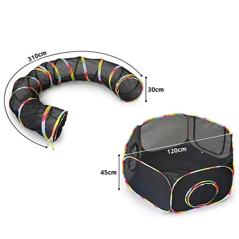 Foldable Pet Tunnel Play Set 5