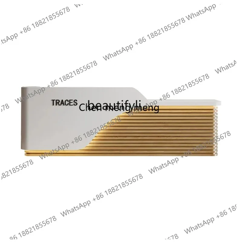 03 03Company Reception Desk Simple Modern Homestay Training Institution Library Bar Table Beauty Salon Cashier Counter