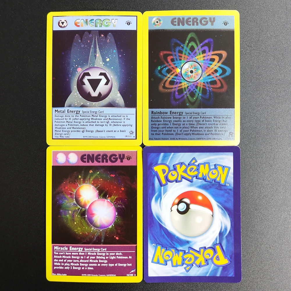 3 Piezas Proxy Pocket MonSter EN 2000 P.M ROCKET NEO ENERGY-HOLO Tarjeta Coleccionable Rara Individual Juego Clásico Tarjetas de Anime Juguetes