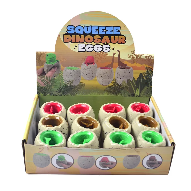 Simulado Tyrannosaurus Rex Egg para crianças e adultos, Squeeze Cup, Pinch Music Toys, Vent Hatching Egg, Tyrannosaurus Rex Prank Decor