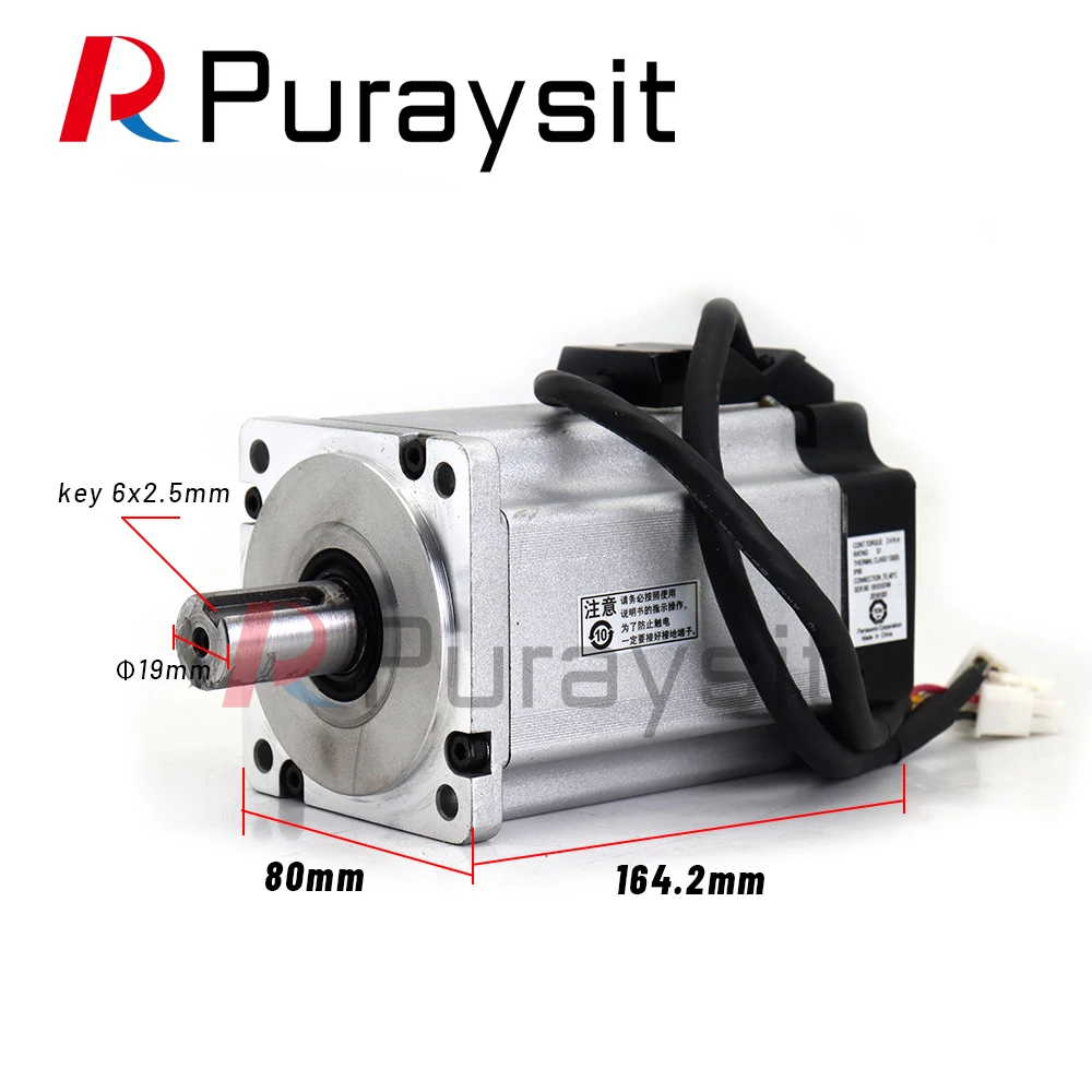 Puraysit New Original Japan Servo Motor A5 Series 750W MHMD082G1U 4A 3000RPM 2.4Nm Dia.19mm