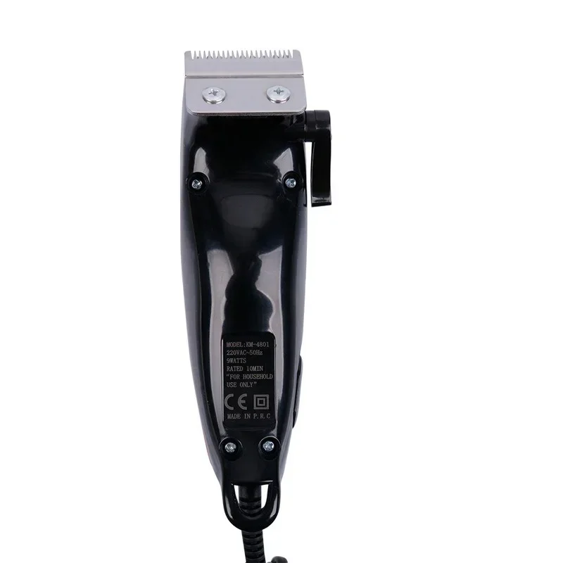 Elétrico com fio clippers kemei KM-4801 profissional barba aparador de cabelo máquina de corte de cabelo uso com fio lâminas ajustáveis