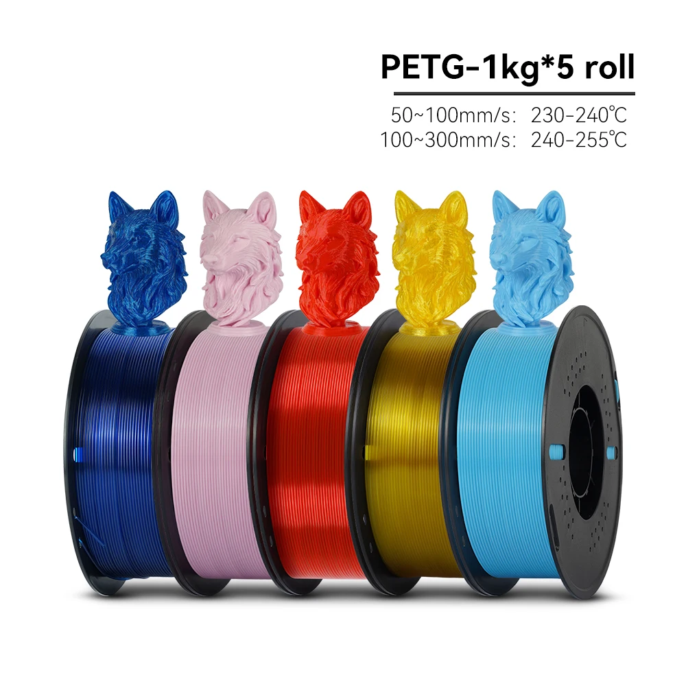 KEEPANG 5 kg PETG 3D-Drucker-Filament, 1,75 mm, hohe Zähigkeit, ordentlich gewickelt, 3D-Druckmaterial, DIY-Bastelwerkzeuge für 3D-Drucker