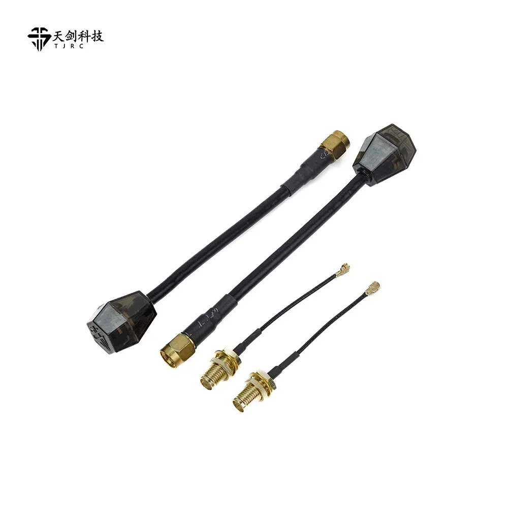 Antena TJRC FPV 5.8G LHCP 100mm 180mm SMA z adapterem UFL O4 PRO do transmisji dalekiego zasięgu z dronami FPV