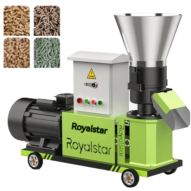 Máquina de pellets de alimentación de 220V/380V, 4,5 Kw-9kW, granulador de alimentación de biomasa, prensa de pellets, 40-300 KG/H, granulación de alimentación de animales domésticos