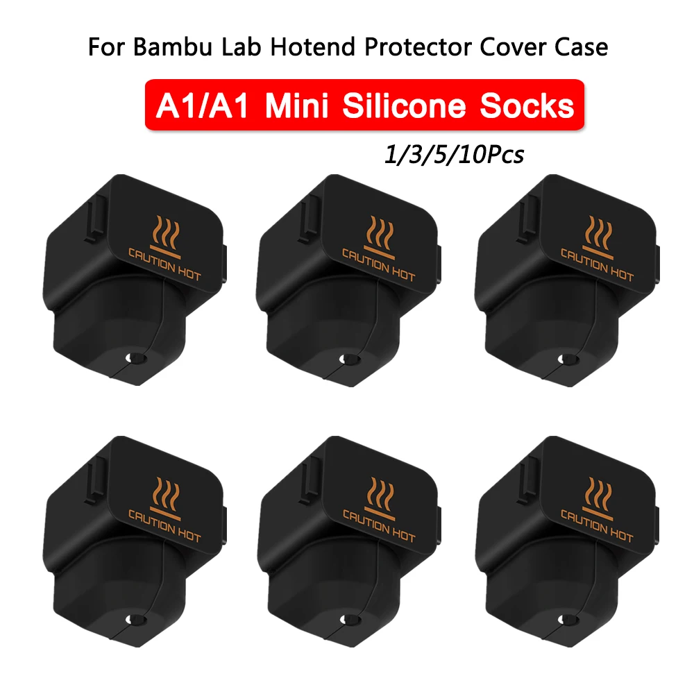 

1/3/5/10Pcs Silicone Socks for Bambu Lab A1 Hotend Accessories Protector Cover Case Heat Insulation Sleeve for Bambu Lab A1 Mini