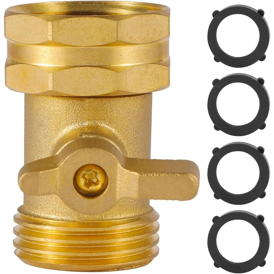 

Запорный клапан для садового шланга Эрленная ручка 3 4 дюйма Сверхмощный суцільный латунный соединитель для шланга Запорный клапан для воды Запорный клапан для шланга 1 шт.