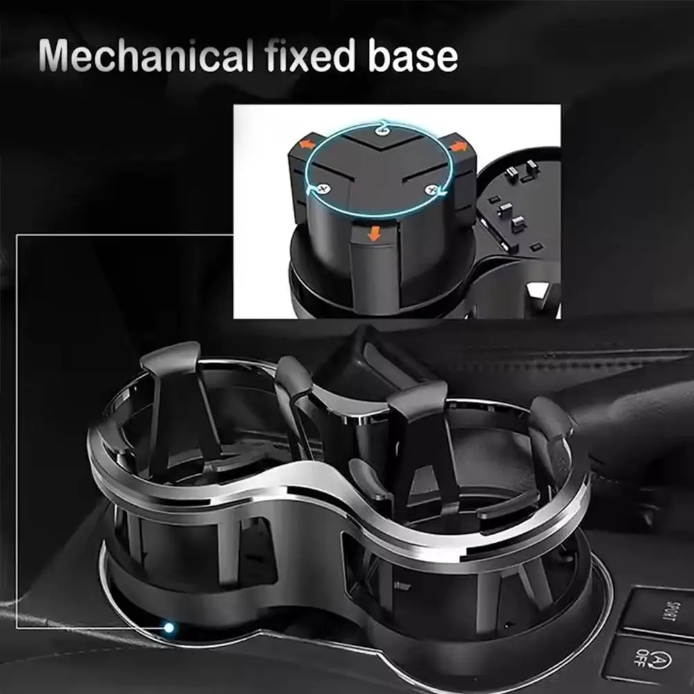 Black Double Cup Drink Holder Multifunctional Automobile Cup Holder Stand For Boat Vehicle RV Interior Accessories 2025