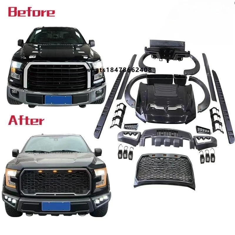 

Fits for 2015-2017 F-150 Custom Simplified R Body Kit Styling Upgrade