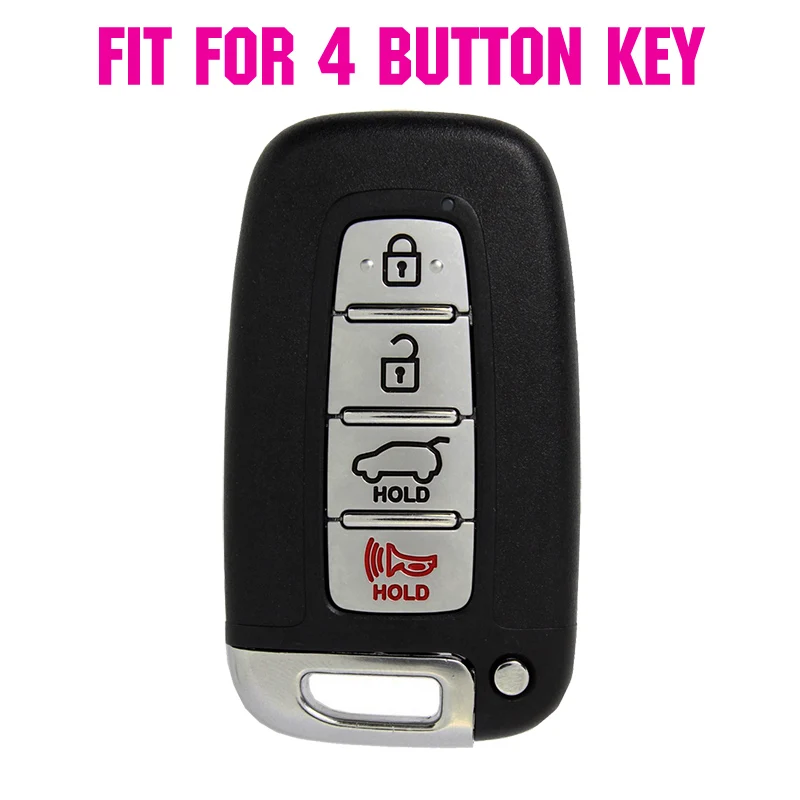 4 Button Silicone Key Cover Case Fit For Kia Sportage Soul Sorento Forte Rio k5 Optima Hyundai Elantra Sonata Veloster Genesis