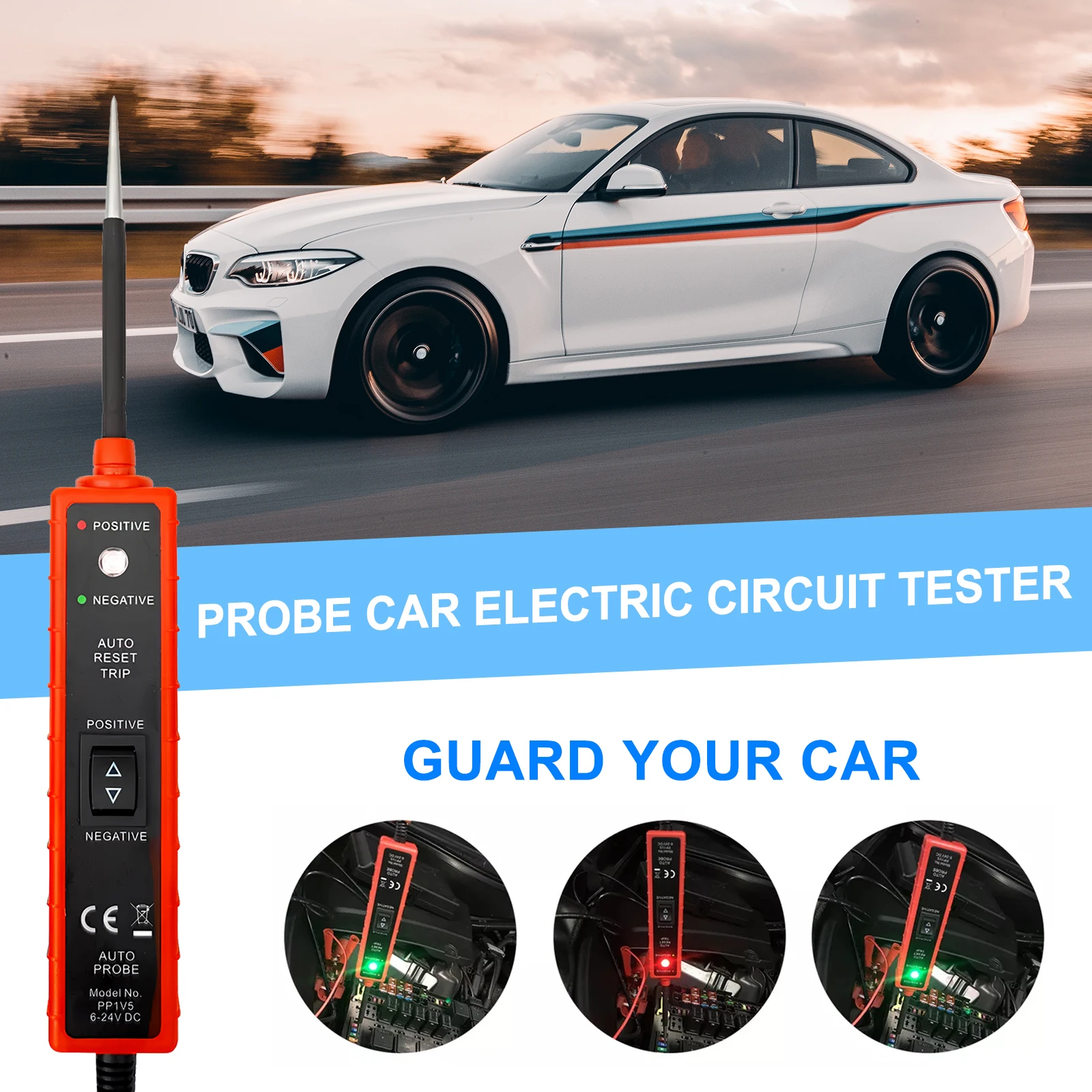 

Car Circuit Tester Automotive Electrical Tools Multifunctional Maintenance Probe Voltage Current DC6-24V ZK103