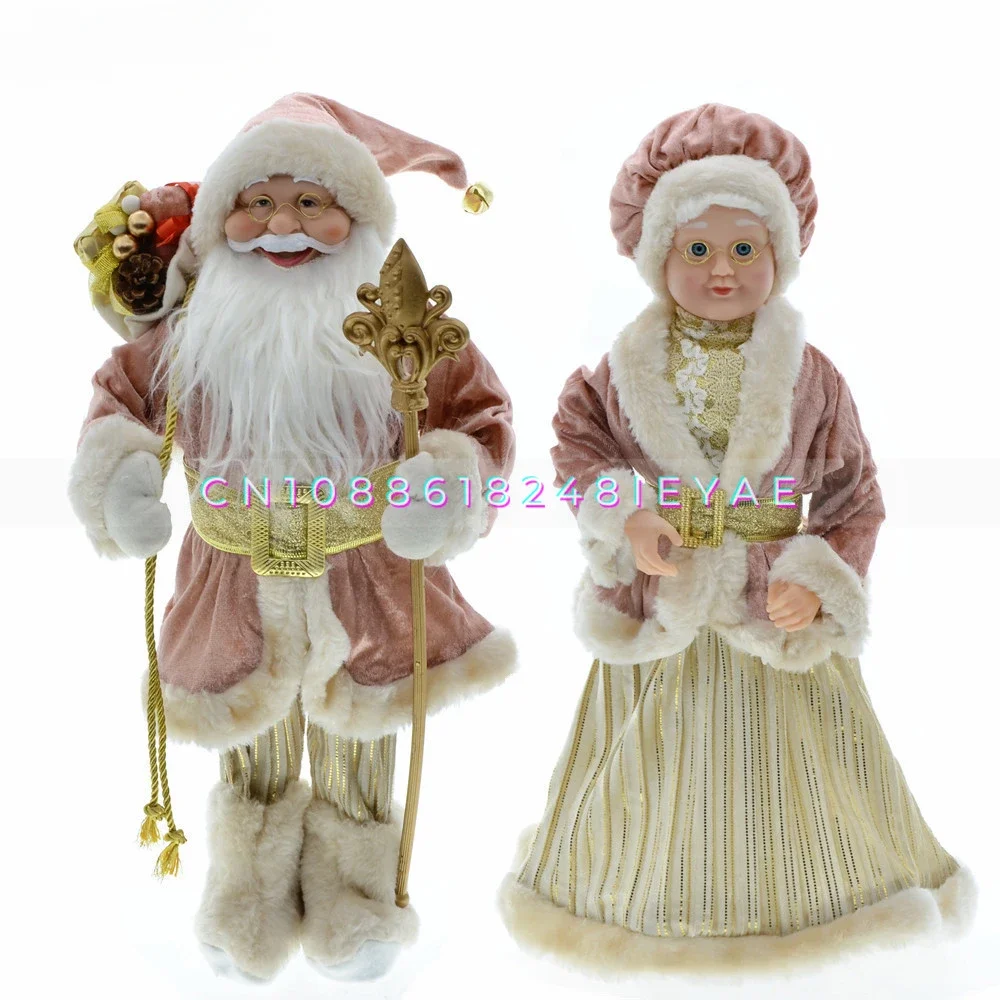 Christmas New 45cm Santa Claus Grandparents Doll Ornament Decoration Scene Arrangement