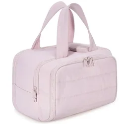 Lightweight Large Wide Opening Toiletry Bag Fluffy Cosmetic Bag Storage Bag Travel Toiletry Set