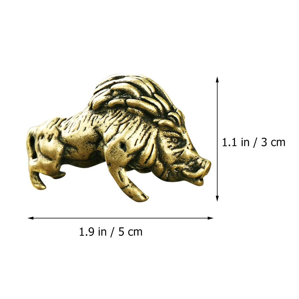 Pure Copper Wild Pig Ornament Handcrafted Retro Sculpture Smooth Rounded Edges Safe Home Office Desktop Decor Creative Animal