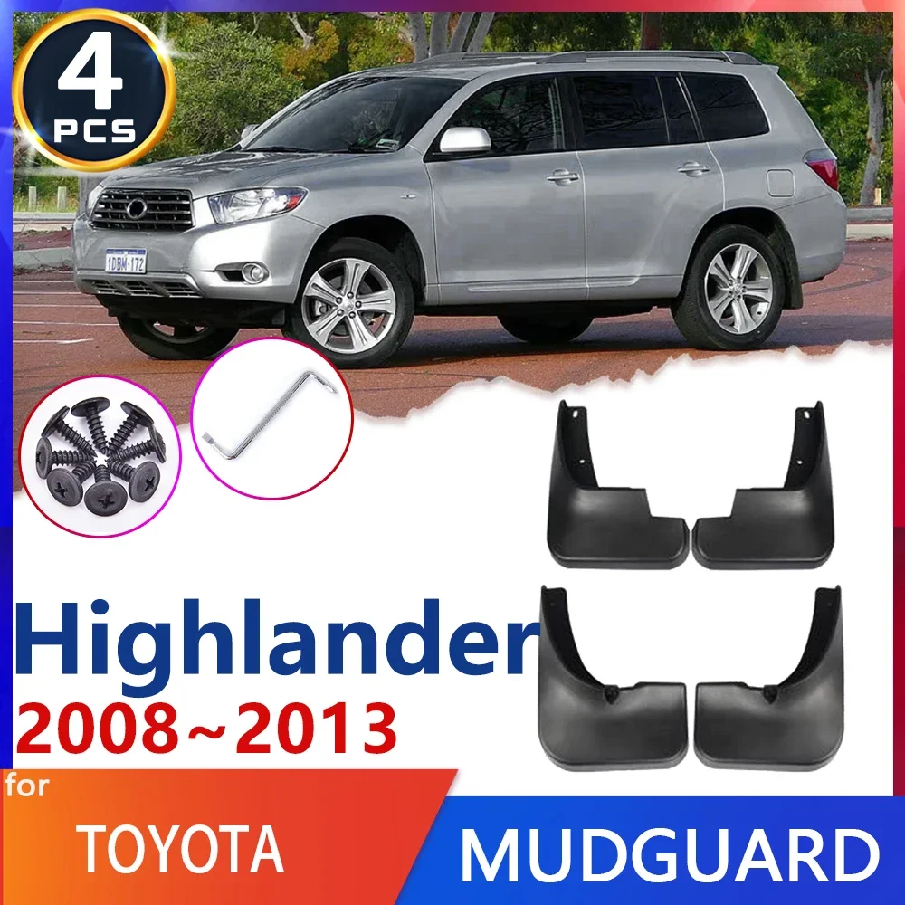 For Toyota Highlander Kluger XU40 MK2 2008~2013 2009 2010 Car Fender Mud Flap Mudguards Mudflaps Splash Guards Goods Auto Parts