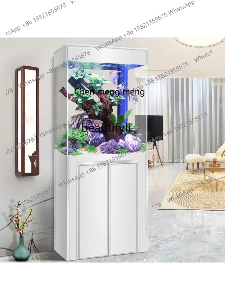 

lhyE1001 ss новый супер белый стеклянный аквариум для гостиной дома средний и маленький ленивый сменный фильтр для воды нижний аквариум для рыб Gl