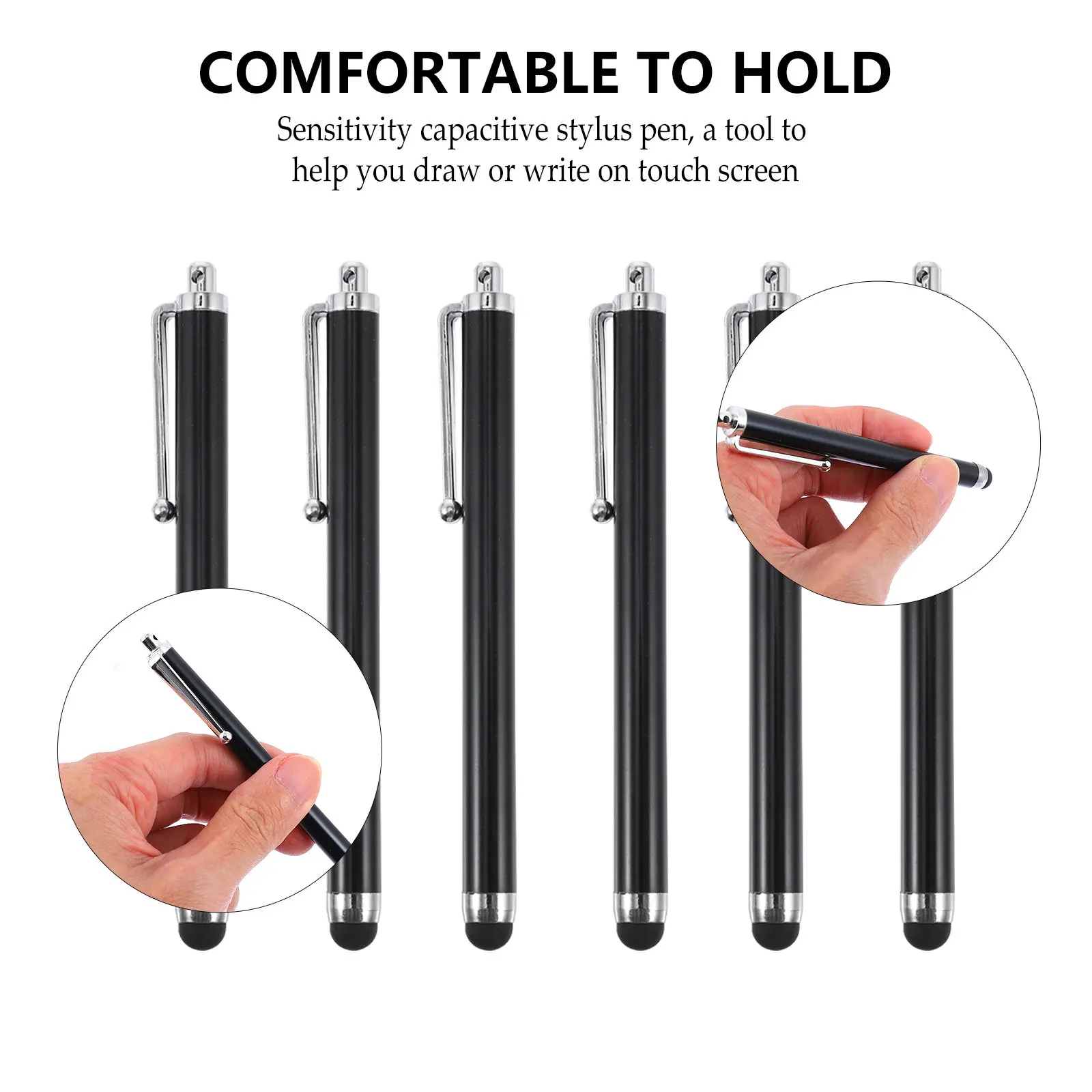 

20Pcs Capacitive Stylus Pen Soft Rubber Nib Portable Touch Screen Pen Smooth Writing Drawing for Smartphone Tablet Sensitivity