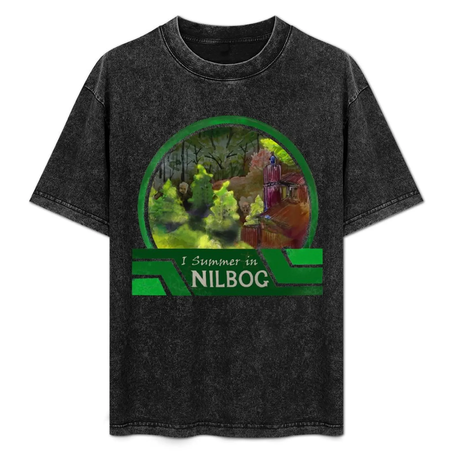 I Summer in NILBOG: Troll 2 Vacation souvenier T-Shirt Basic Daily Outfit Short Sleeve Tee