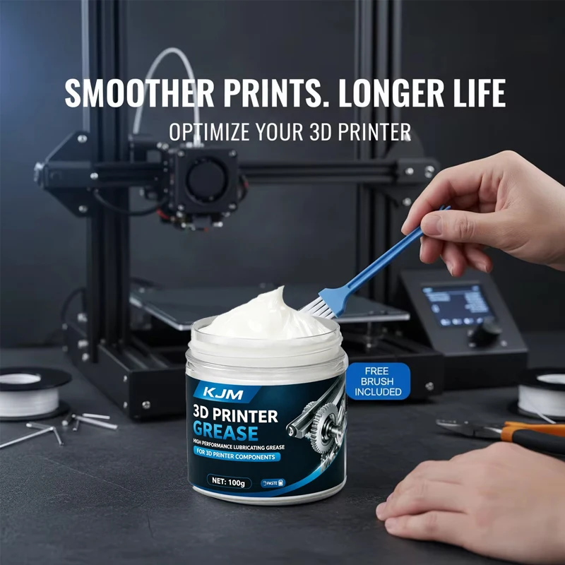 3D Printer Lithium Grease, High-Speed Lubricant for Lead Screws & Linear Rails, Reduce Noise Friction Wear, Smooth Print