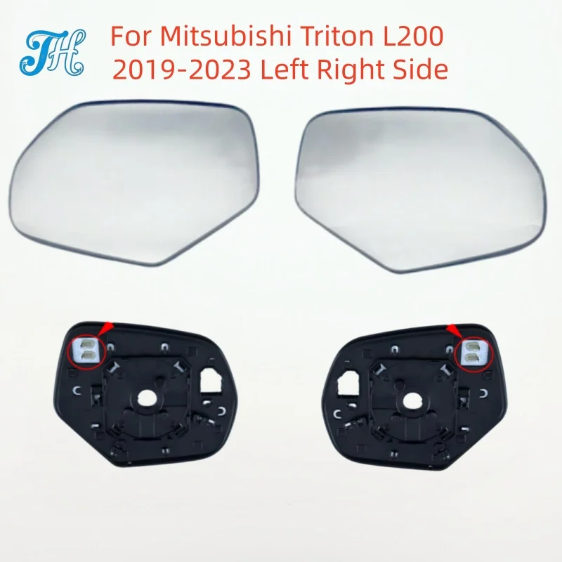 Heated Side Rearview Mirror Glass Replacement For Mitsubishi Triton L200 2019-2023 Left Right Side