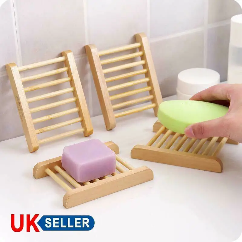 5/10Pcs Portable Soap Dishes Natural Wood Soap Tray Holder Soap Dish Bath Shower Plate Home Bathroom Wash Soap Storage Holder