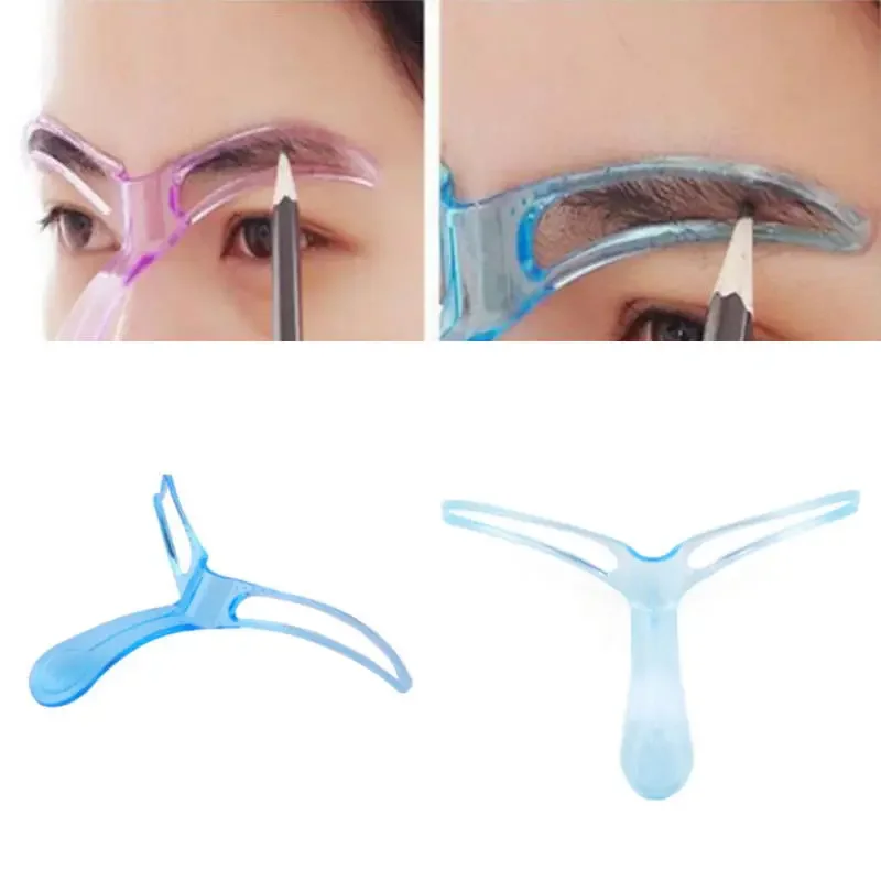 1pcs Reusable Women Eyebrow Shaper Stencil Eye Shaping Drawing Guide Template Card Permanent Make Up Tool Eyebrow Enhancers