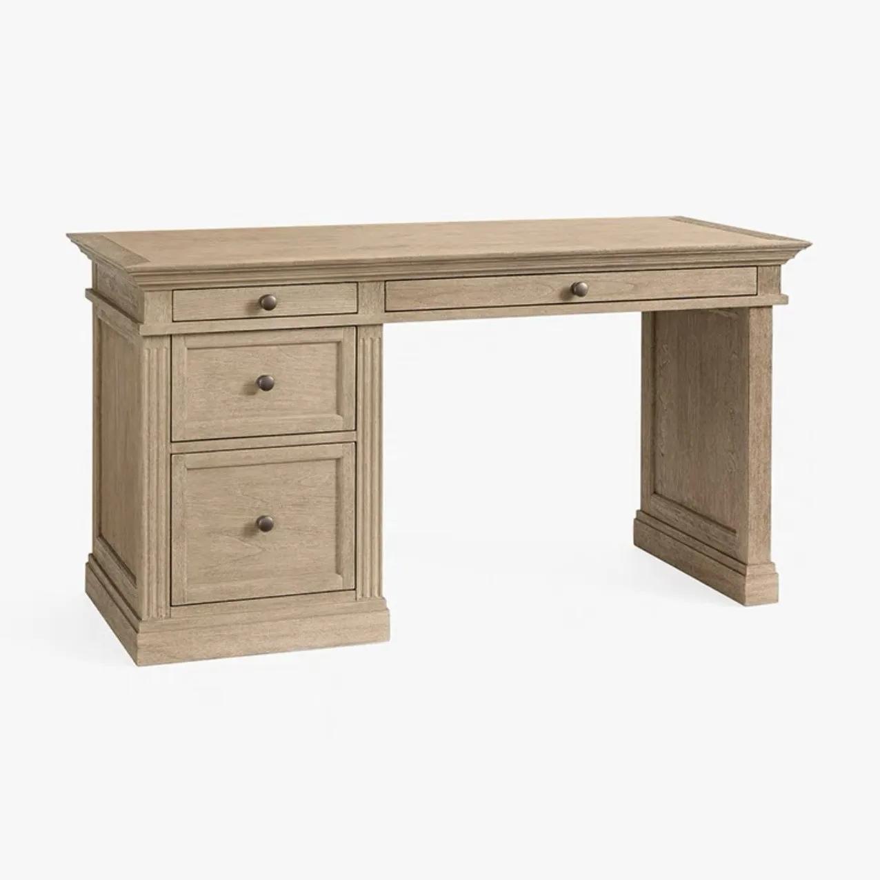 

Retro old oak desk small apartment bedroom study with drawers desk solid wood computer desk