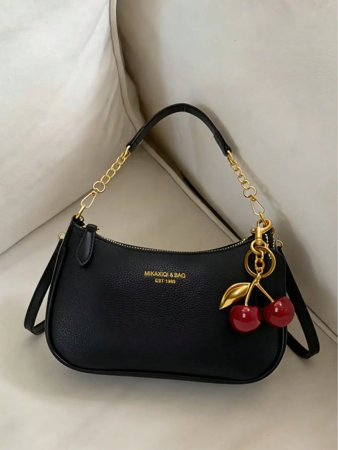 

1pc Simple Versatile Casual Solid Color Large Zipper Big Capacity Shoulder Tote Bag, Suitable For Shopping, Vacation, Work, Commuting, Women's Fashion Shoulder Handbag, Zipper Top Handle Tote Bag, Waterproof Shoulder Bag, Dumpling Bag, Underarm Bag, Nylon