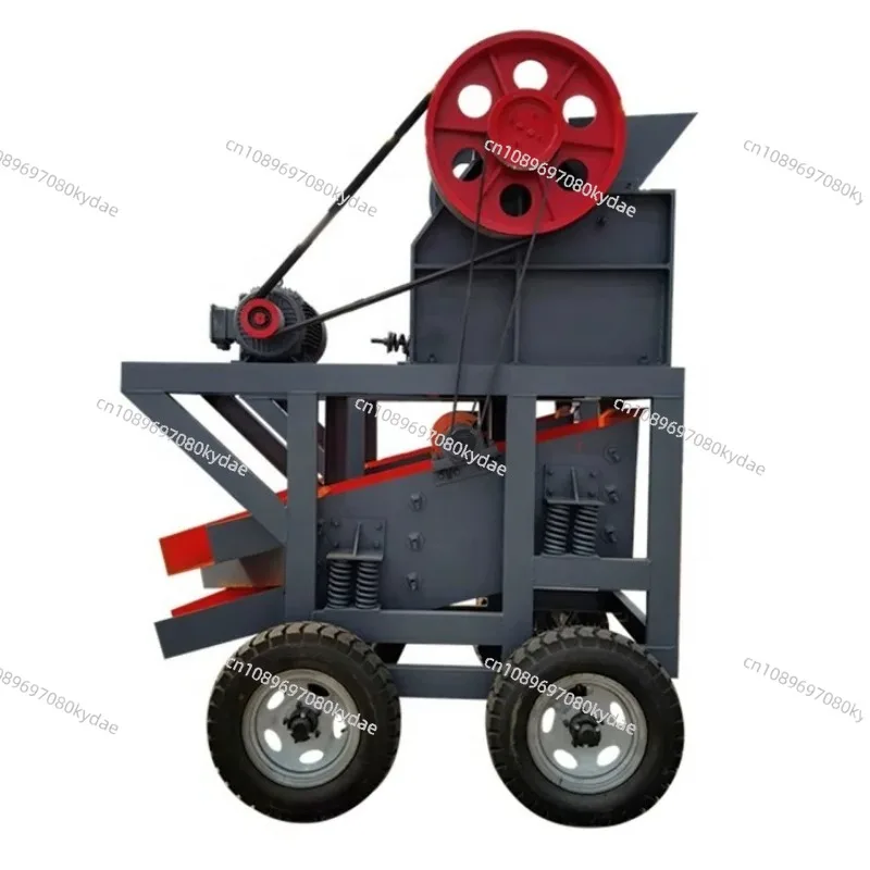 Small Portable diesel Engine Mobile Stone Rock Jaw Crusher Machine  with Vibration Screen Stone Crushing Mining Machinery