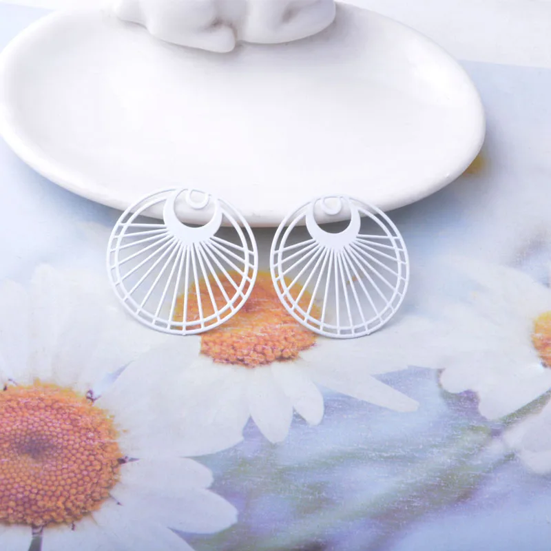 30 Stück AB8769 30*30mm Messing Bemalte Runde Anhänger DIY Schmuck Ohrring Zubehör – Detail 14