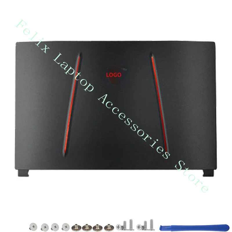 Imagem -02 - Laptop Preto Tampa Traseira para Msi Moldura Frontal Palmrest Caixa Inferior Dobradiças Dobradiça a b c d Capa Gl75 Ms17e2 Ms-17e4 Series Novo